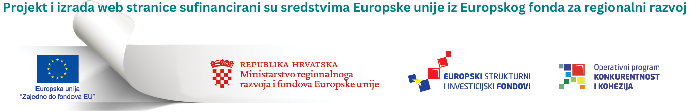 Projekt i izrada web stranice sufinancirani su sredstvima Europske unije iz Europskog fonda za regionalni razvoj